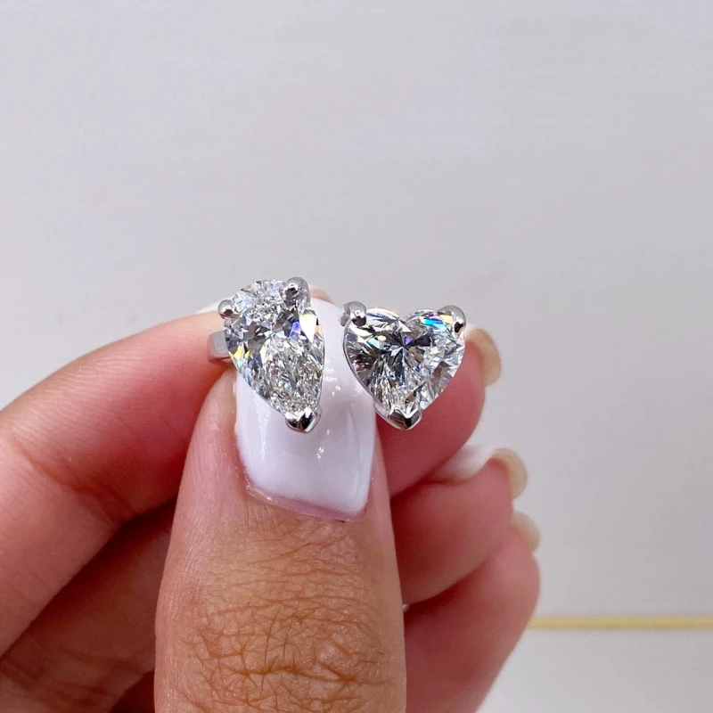 

Женское Обручальное кольцо с муассанитом, белое золото, 14 к