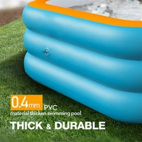 Inflatable Pool for Outdoor Water Parties Adult & Children's Swimming Pool, Rectangular Foldable Pool for Backyard Entertainment 6