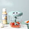 500/900ML Rope Grinder Vegetable Cutter Kitchen Garlic Puller Minced Garlic Chili Fruit Puree Garlic Mixer Rotary Food Processor 4