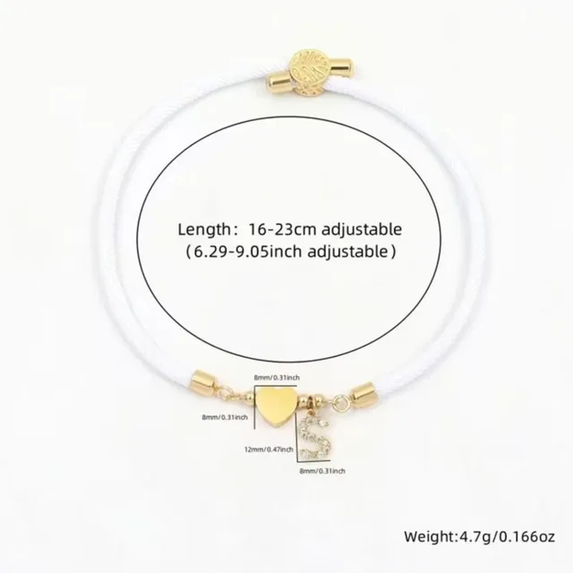 95601-952b7d.jpg Bracelet à maillons avec lettres en forme de cœur pour femmes, classique, chaîne en corde avec lettres A-Z, bijoux quotidiens, cadeaux