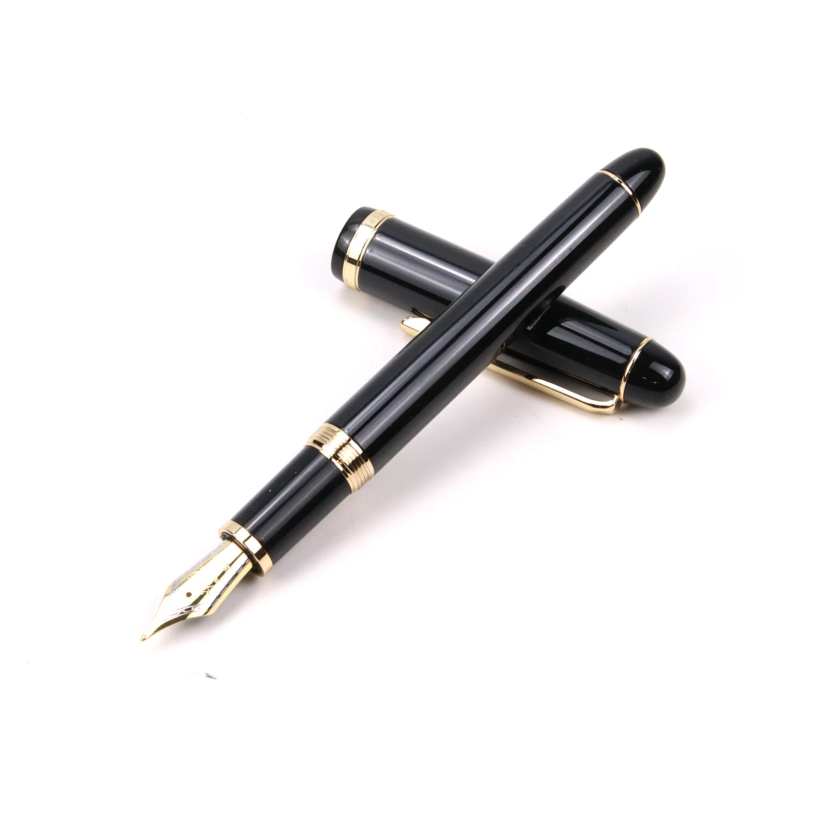 新しいjinhao x350万年筆ペン先黒金属ビジネスオフィス学校