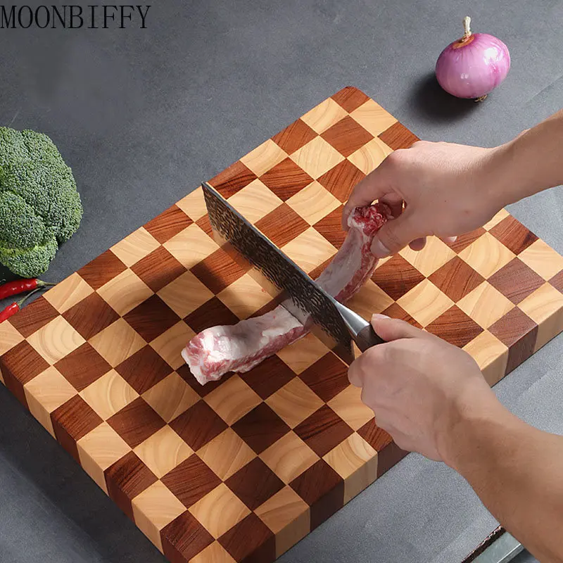 

Кухонная доска из резины и ореха, ручная полировка, большая Высококачественная деревянная доска, кухонные инструменты, кухонная доска из массива дерева