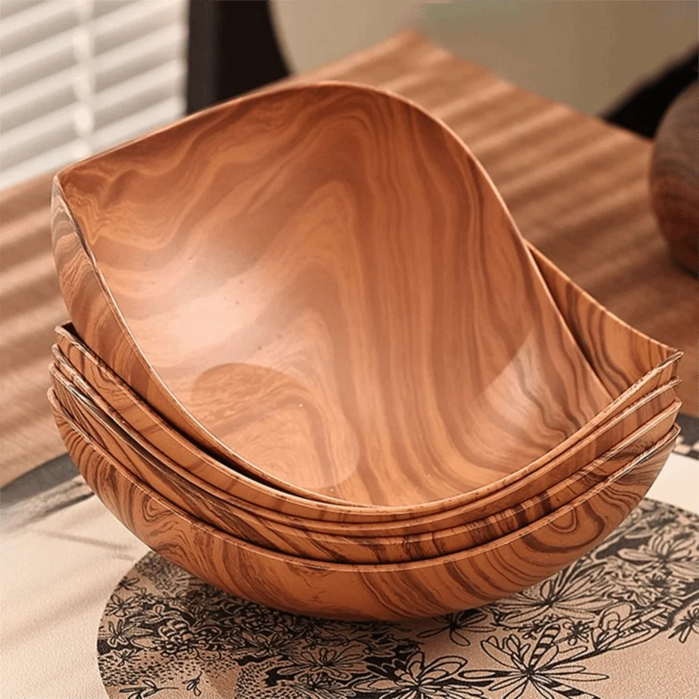 طبق طعام بلاستيكي ياباني صينية للفاكهة طبق أواني الطعام الحلوى صينية الوجبات الخفيفة تقليد الخشب بسيط سطح المكتب وجبة خفيفة نزهة لوحة