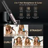 2 in 1 Cool Air Airflow Hair Styler Airflow Ionic Hair Blow Dryer Straight Shot Blow Drying Flat Iron LED Display Hair Styler 5