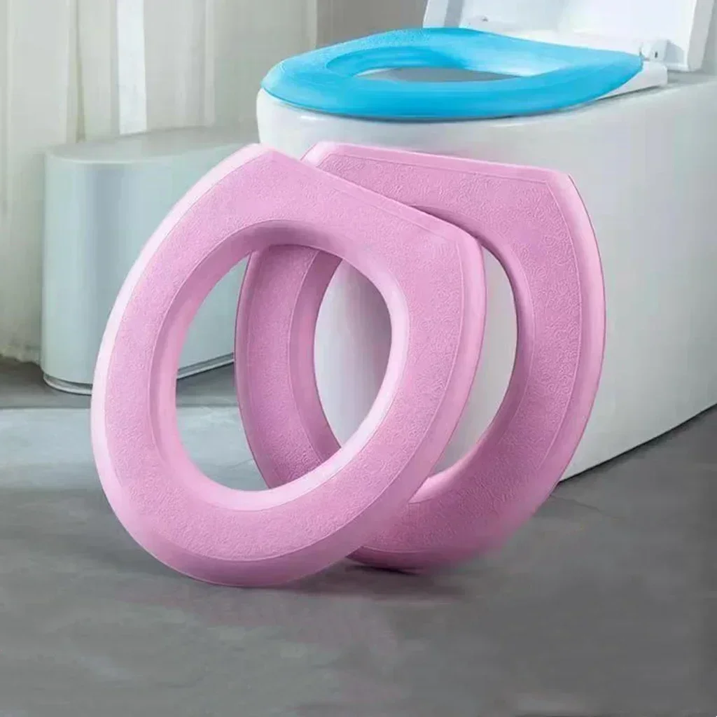 Waterpoof Soft Toilet Seat Cover Bathroom Washable Closestool Mat Pad Cushion O-shape Toilet seat Bidet Cover Accessories