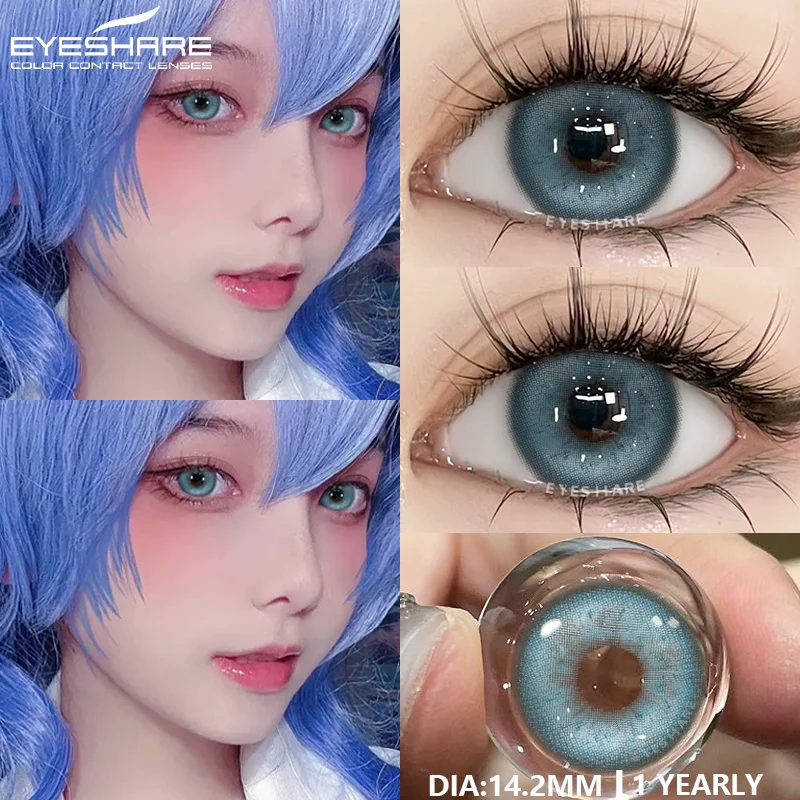 EYESHARE Farbige Kontaktlinsen für Augen, 1 Paar blaue Kontaktlinsen, lila Linsen, Cosplay, rosa Kontaktlinsen, jährliche Halloween-Linsen – Detail 28