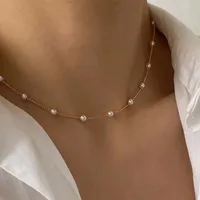 Nouveau Collier Ras-du-Cou Kpop pour Femme avec Perles Dorées, Bijou Gothique Pendentif pour le Cou, Modèle 2026 pour Fille 1