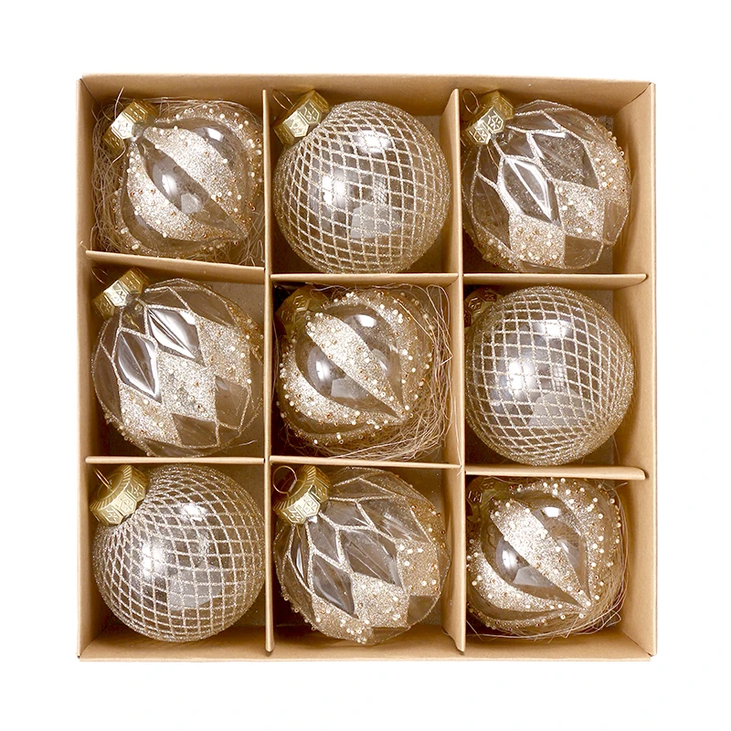 Weihnachtskugel-Ornamente-Set, 8 cm, Party-Dekoration, bruchsicher, PET-Weihnachtsbaumschmuck, goldene Kugel für Weihnachten, Urlaub, Party-Dekoration – Detail 5