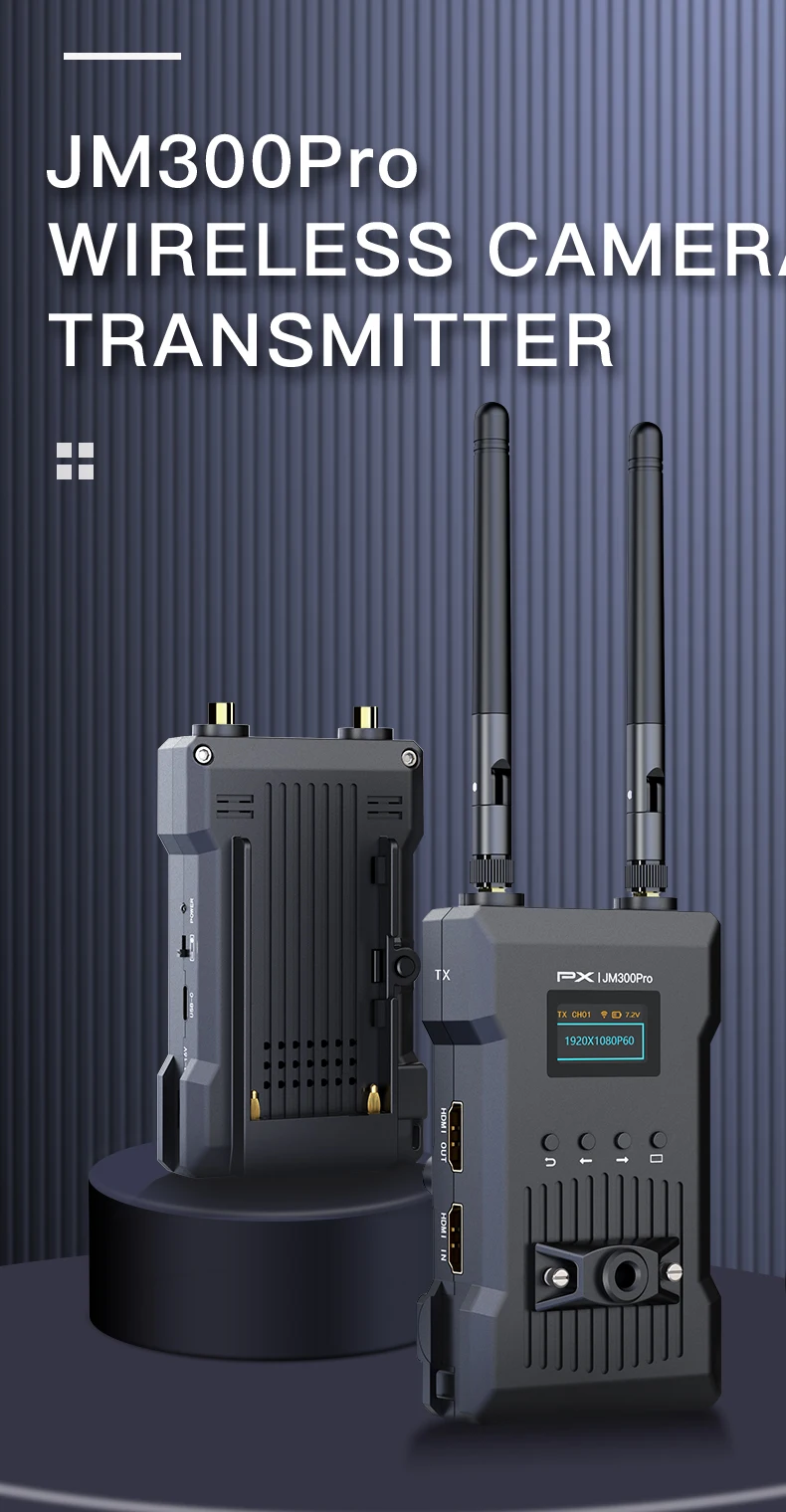 Description Picture 2 of itemPX FORRBETDIS JM300 PRO Wireless Video Transmission System HD HDMI -Compatible 0.06s Latency Image Transmitter Receiver