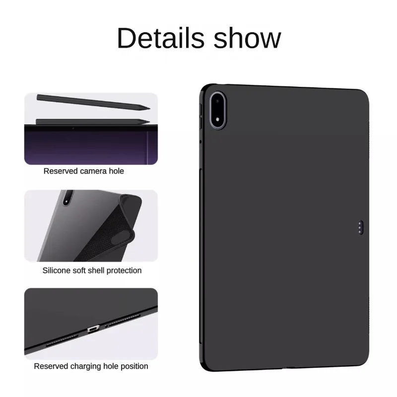 Durable Silicone Anti-Drop TPU Soft Tablet Case, 13.2-Inch