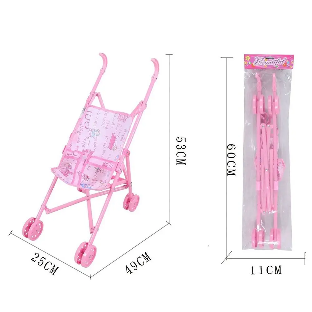 Foldable Multicolor Doll Stroller for Kids