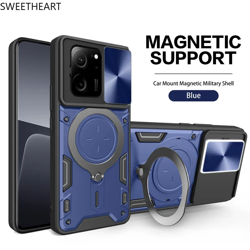 Magnetic Adsorption Slide Camera Armor Rotation Case
