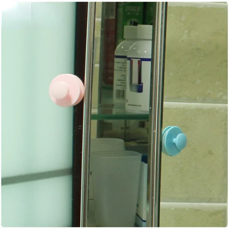 3 Pcs/set Round Sticky Cupboard Cabinet Door Handle Glass Door Baby Safety Handle with Double-sided Tape Furniture Accessories