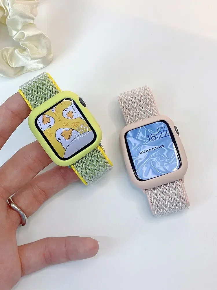 Bling Nylonarmband für Apple Watch Band 44 mm 40 mm 38 mm/42 mm Bohemian-Armband iWatch Serie 7 6 5 4 3 41 mm 45 mm 8 9 ultra 2 49 mm – Detail 3