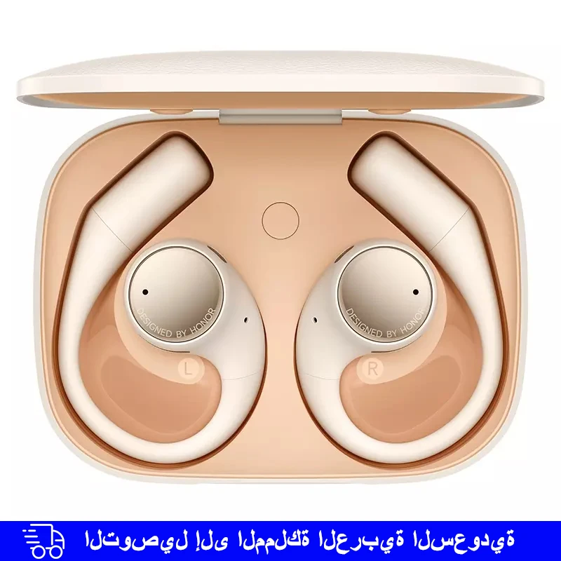 سماعات أذن HONOR جديدة لعام 2025 مفتوحة، سماعة أذن لاسلكية حقيقية، عمر بطارية طويل، تدعم IOS/Android، التسليم من Riyadh