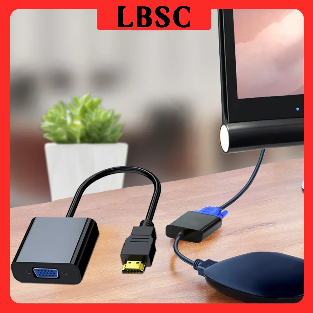 Adattatore Da Hdmi A Vga Convertitore Da Maschio A Vga Femmina Compatibile Hdmi 1080P Con Alimentatore Audio Per Laptop Xbox Ps4 Pc