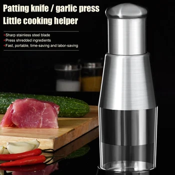 Manual Garlic Chopper Stainless Steel Handheld Garlic Masher Food Chopper Slicer Vegetable Cooking Crusher Kitchen Accessories 2