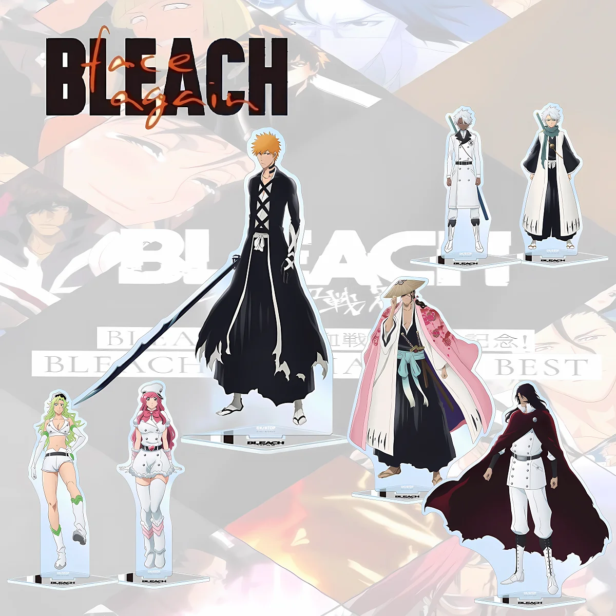 Thousand-Year Blood War Anime Acrylic Stand Figure Collection - Ichigo, Rukia, and Yhwach