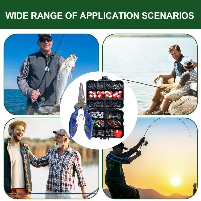 Fishing Tackle Set Freshwater Tackle Kit 263pcs Portable Fishing Equipment Fishing Kit For Fishing Enthusiast Fisherman 4