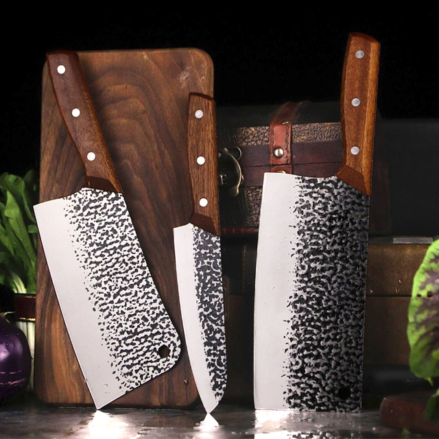 Chinese kitchen knife with wood handle, environmental protection,  multi-purpose kitchen knife, household knife set - AliExpress