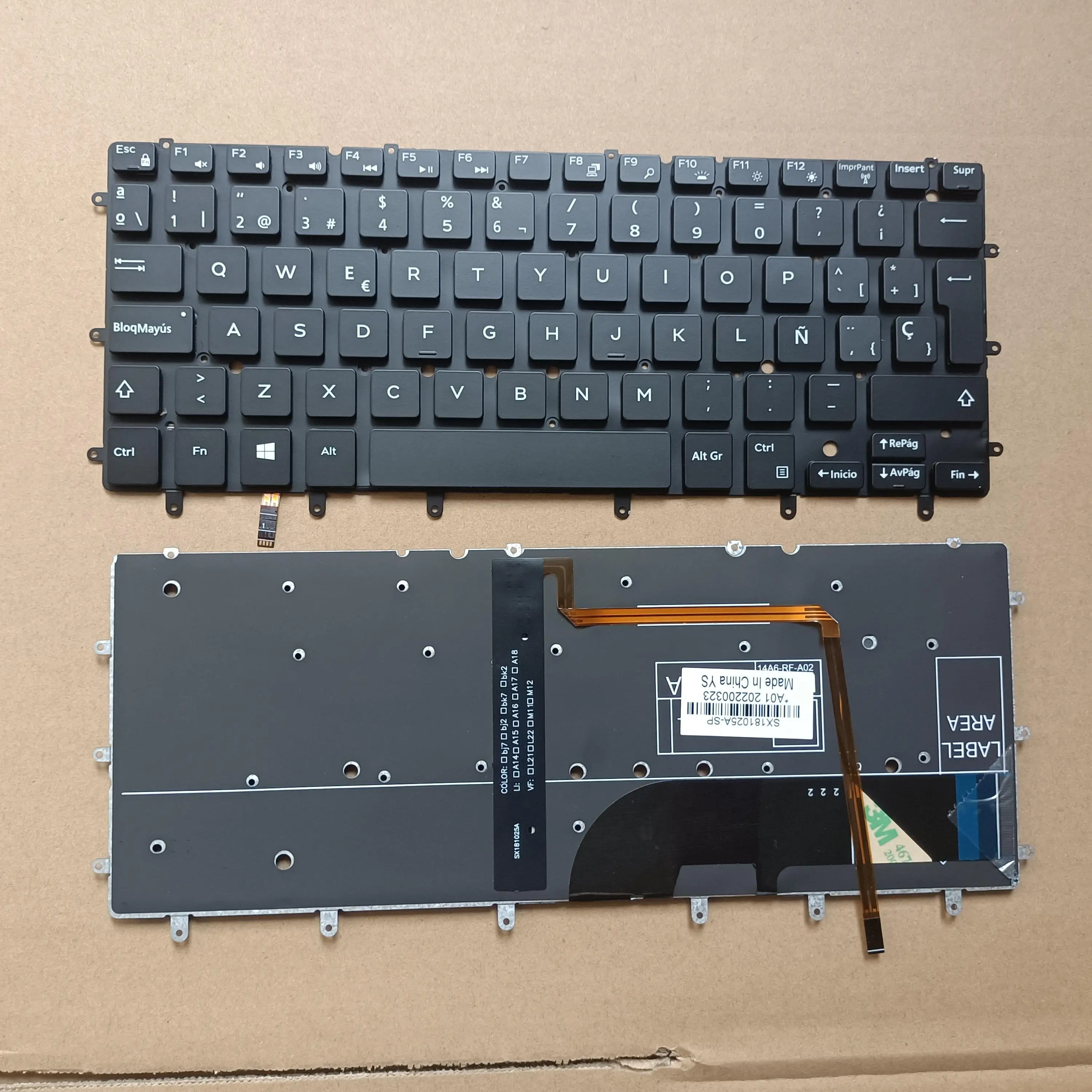 

New For DELL XPS 13 9343 9350 9360 Keyboard Backlit SP Spanish Teclado
