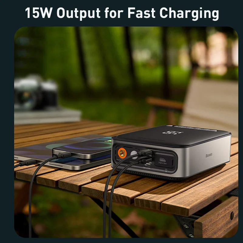 Baseus 2 In 1 Car Jump Starter Power Bank With Air Compressor Tire Pump Emergency Battery Charger Car Booster Starting Device car jump starter jump starter car battery charger