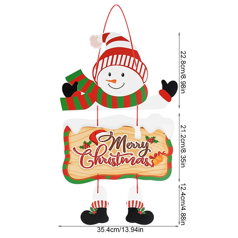 thumbnail image 1 of Adorno de papel para colgar en la puerta de Navidad, pancarta para árbol de Navidad, colgantes de Papá Noel, decoración navideña para el hogar, Año Nuevo 2024, 1 of 5
