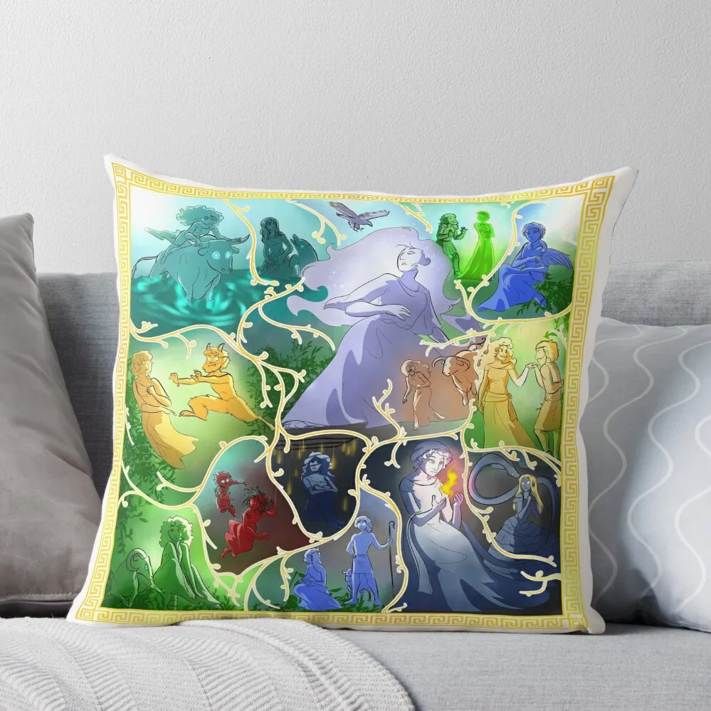 

Arachne's Tapestry Throw Pillow Embroidered Cushion Cover Cusions Cover