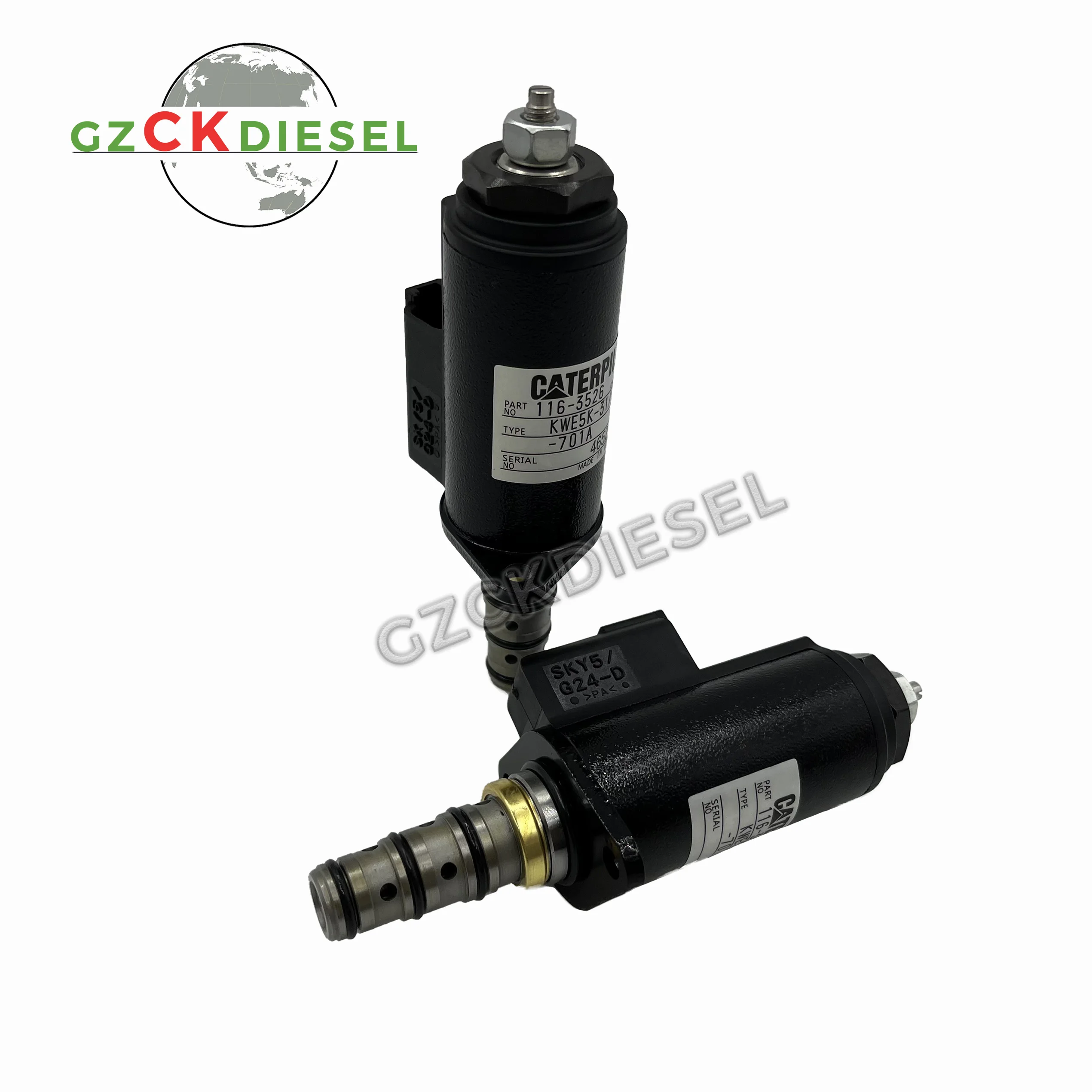 Rotary Motor Solenoid Valve 24V 116-3526 1163526 For CAT Excavator E322B E330B E330BL E320B KWE5K-31G24E30