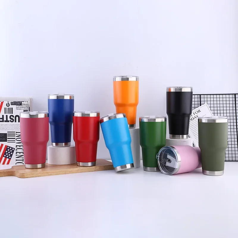 

300ml Stainless Steel Coffee Cup Mini Portable Double Layer Insulated Cup Car Portable Tumbler Cup with Lid Business Style