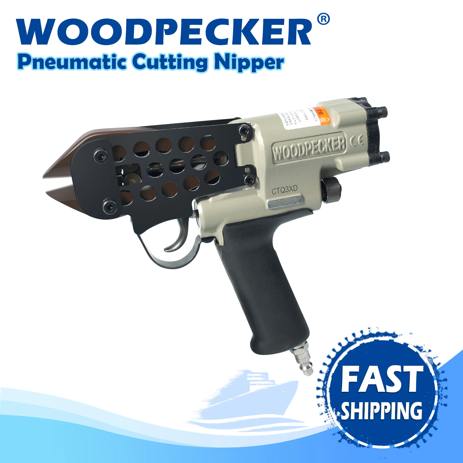 WOODPECKER CTQ3XD 공압식 절단 니퍼, 1-2.5mm 직경 와이어 절단, 공압식 와이어 전단기, 와이어 절단 도구 ...