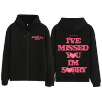 Gracie Abrams 2024 I Miss You I'm Sorry Zip Up  Hoodie Coat Gracie Abrams Zipper Graphic Men Women Sweatshirt Y2K Clothes 2