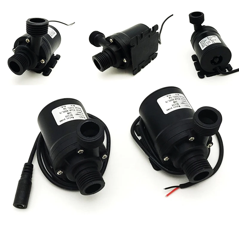 DC 12V 24V Silent Portable Brushless Motor Submersible Pump Pump Flow 800L/H Suitable for Cooling System Fountain Water Heater