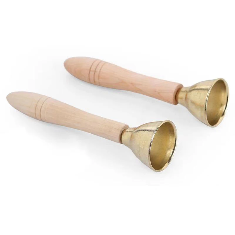 Clasp bell with handle Orff percussion early education instrument clasp Tinkle bell