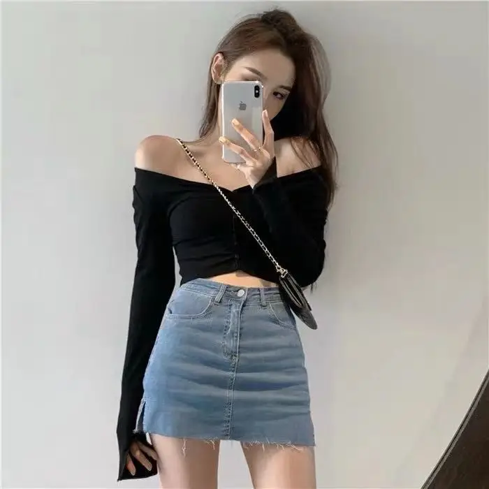 女性用ハイウエストデニムスカート タイトな韓国スタイルのスカート ヒップに分割 セクシー ファッショナブル 22 Aliexpress 女性用ハイウエストデニムスカート タイトな韓国スタイルのスカート ヒップに分割 セクシー ファッショナブル 22 Aliexpress