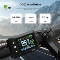 AY14 -LCD-GD02 vélo électrique LCD affichage compteur tableau de bord panneau d'affichage 24V 36V 48V 52V 60V pour Scooter électrique 5PIN 1