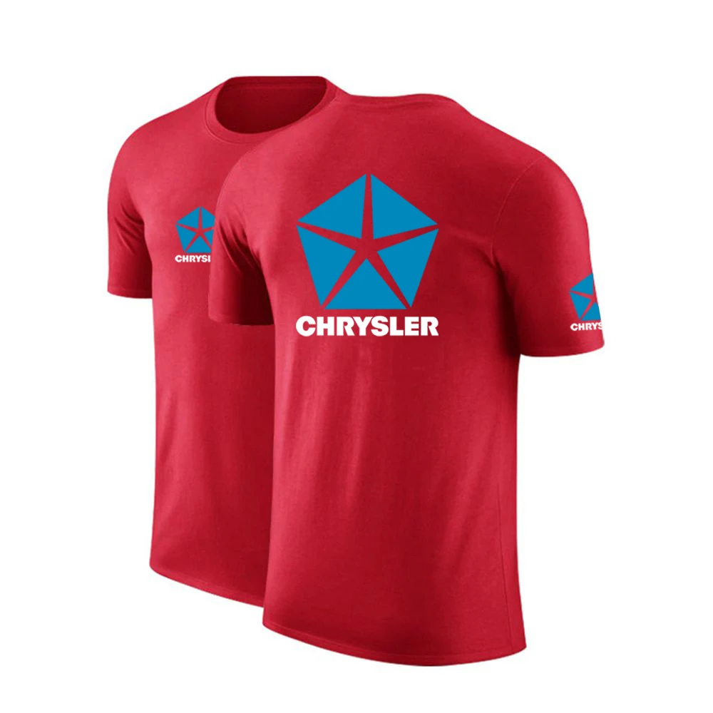 Chrysler 2023 Summer Hot Sale Printing Round Neck Quick Drying Short Sleeve Tops Men's Cotton Leisure Breathable Ordinary Tees