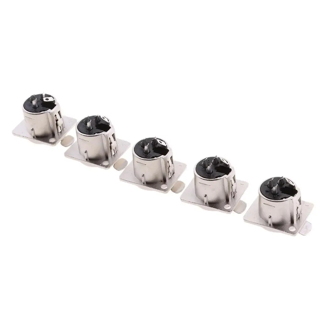 XLR 3 암 플러그 소켓 어댑터 커넥터 5 개, 솔더 패널