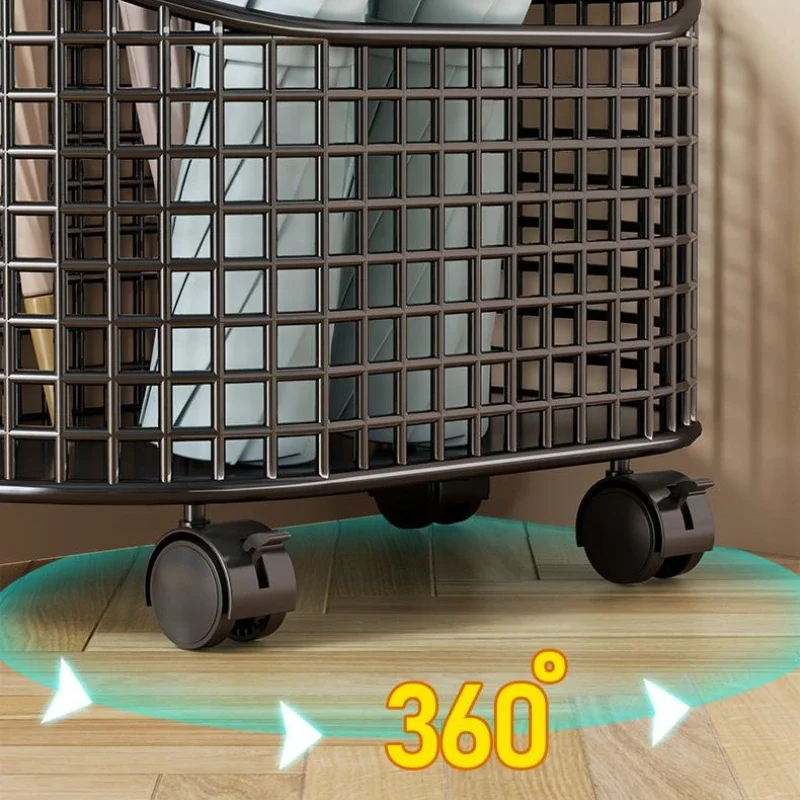 Large Capacity Commercial Umbrella Stand Home Entrance Umbrella Storage Rack Thick Iron Bucket Wheel Stable Rain Gear