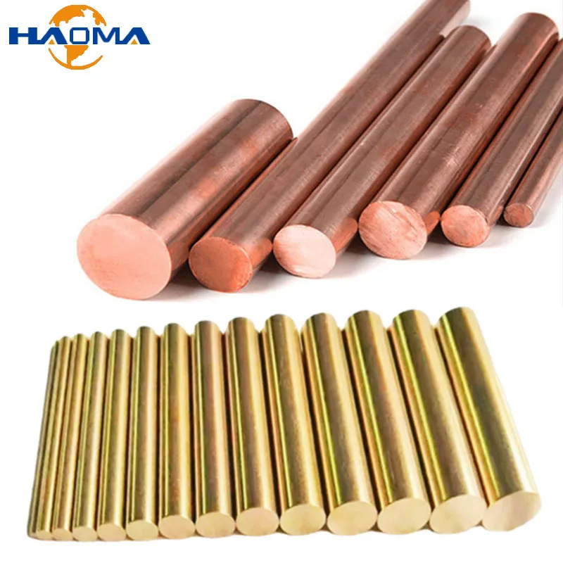 1Pc Round Red T2 Copper Rod Solid Brass Round Bar Circular Metal Hand-done Knife Handle Rivet Screw Mosaic Tools Model Making