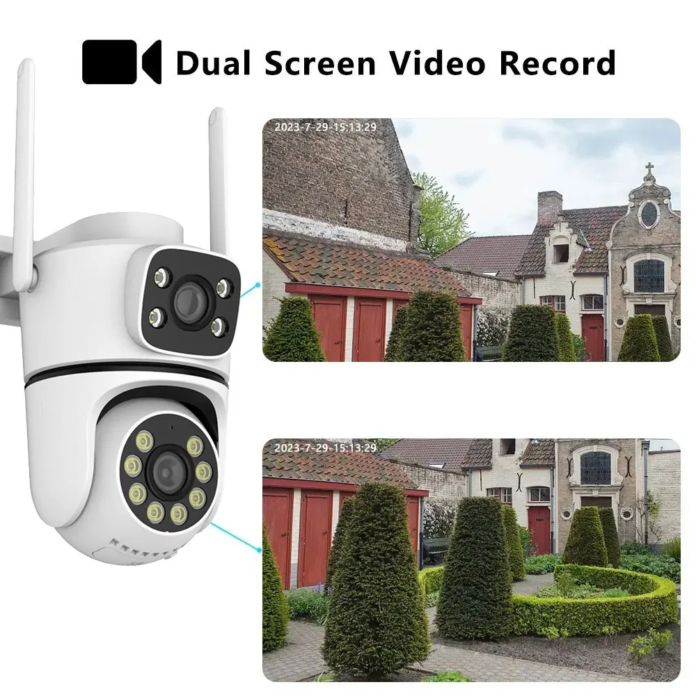 Tuya 5G Wifi Outdoor Camera 10MP HD Dual Lens Dual Screen PTZ Camera Home Security Protection Auto Tracking Video Surveillance