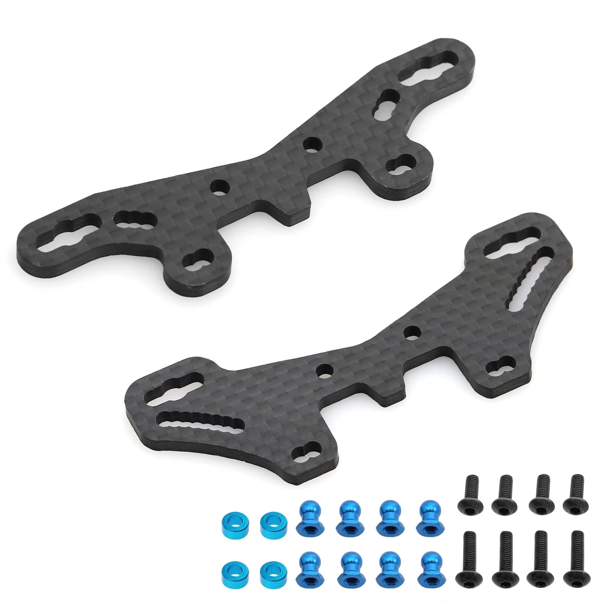 

Carbon Fiber Front and Rear Shock Tower Plate for Tamiya TT02S TT02SR TT-02 Type-S TT-02 Type-SR 1/10 RC Car Upgrade Parts