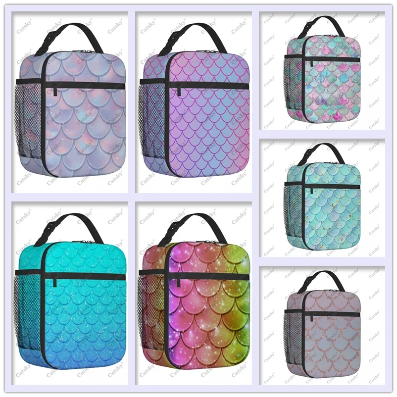 

Сумка для ланча «русалка», портативная утолщенная Изолированная Подарочная водонепроницаемая сумка из алюминиевой фольги, тоут