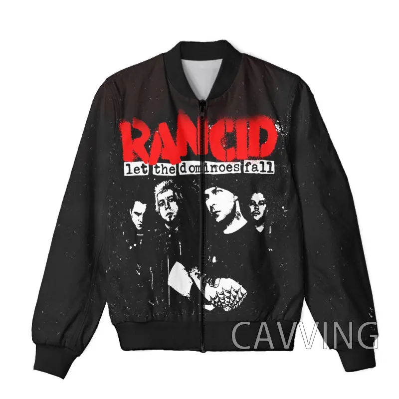 CAVVING 3D Printed  Rancid Band  Zipper Bomber Jackets Men Overcoat Mens Coat Zip Up Jackets for Women/Men 2