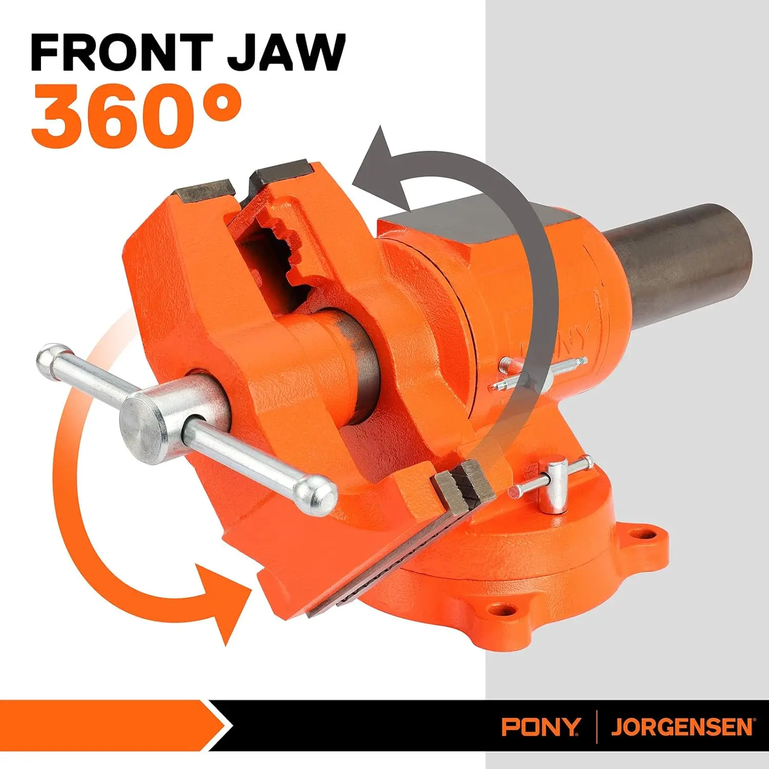 Heavy Duty Bench Vise 5-inch Jaw Width 5-inch Jaw Opening 360-Degree Swivel Base with Anvil Utility Combination Pipe Home Vise 4