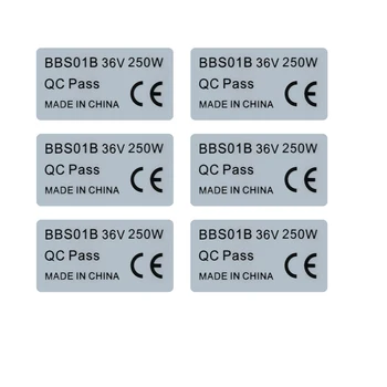 6pcs 36V 250W Stickers Electric Bicycle Sticker for Bafang BBS01B BBS02B BBHD Mid Drive Motor Ebike Accessries