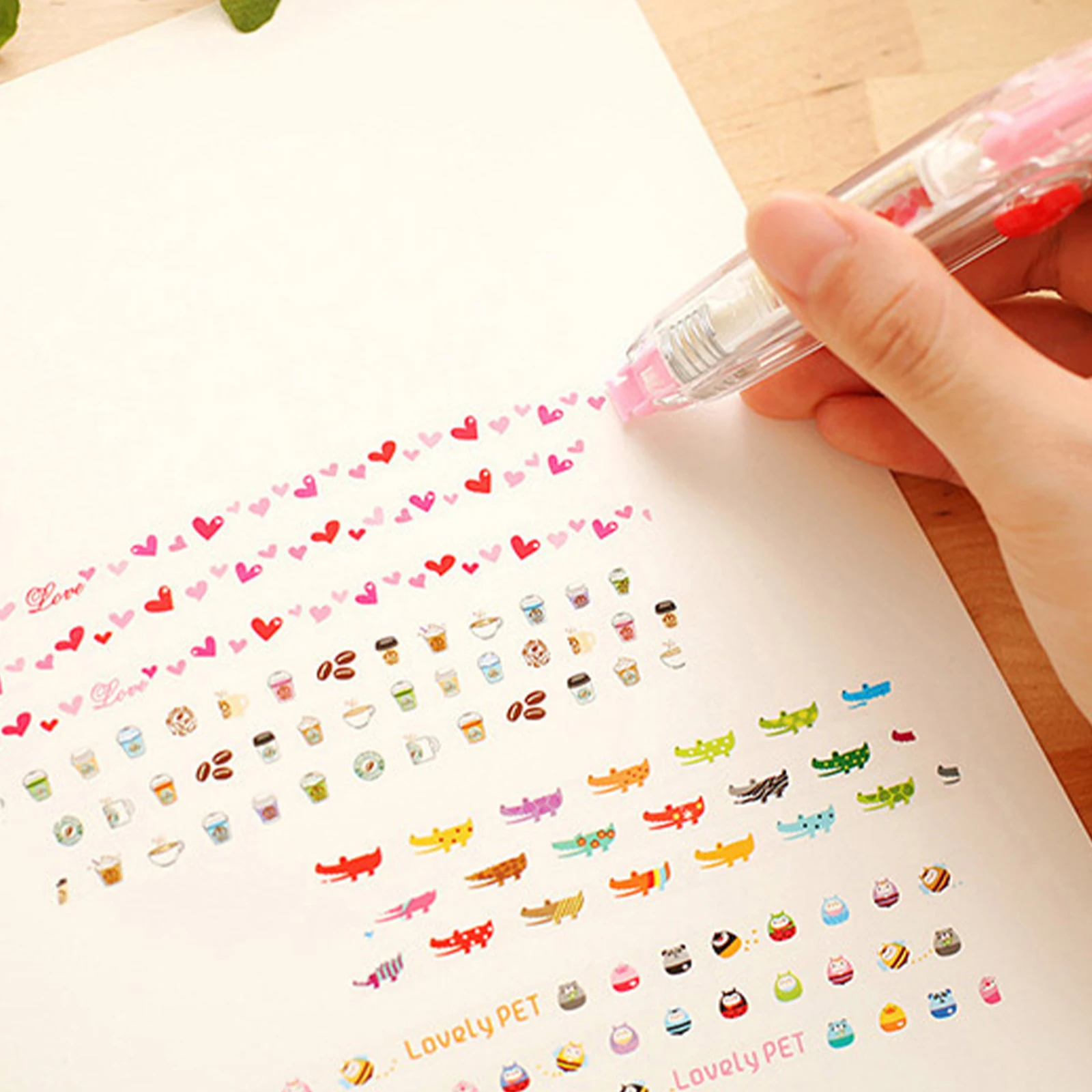 Mechanical Design Pattern Lace Contour Painting Pen Planner Journal DIY Doodles Graffiti Draw Decor Correction Tape 1Pc