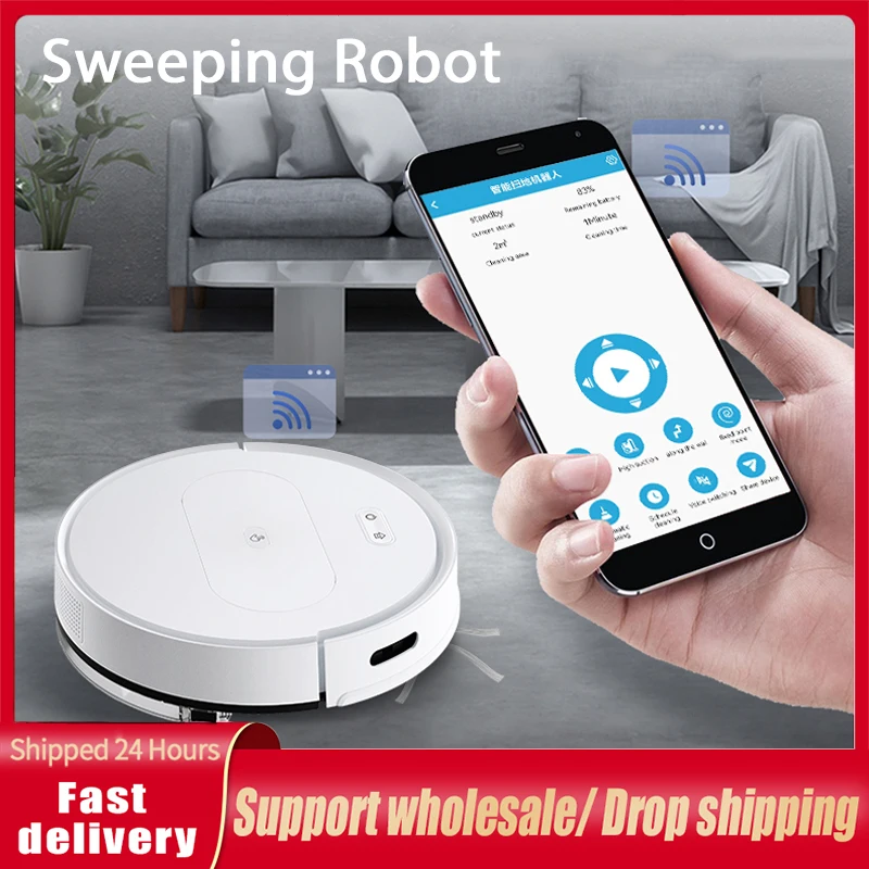 

Wireless Robot Vacuum Cleaner 1800Pa High Suction Robot Cleaner Intelligent Planning Route Home Appliance Sweeping Vacuum Cleane