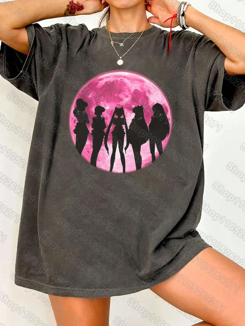 Retro 90s Sailor Moon Graphic Cotton Streetwear Tee