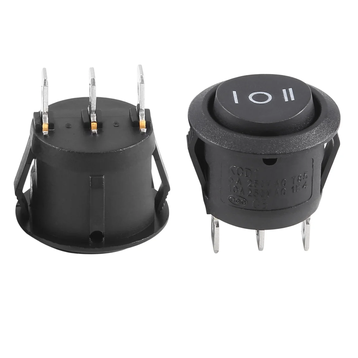 2pcs AC 250V/6A SPDT ON-OFF-ON 보트 로커 스위치